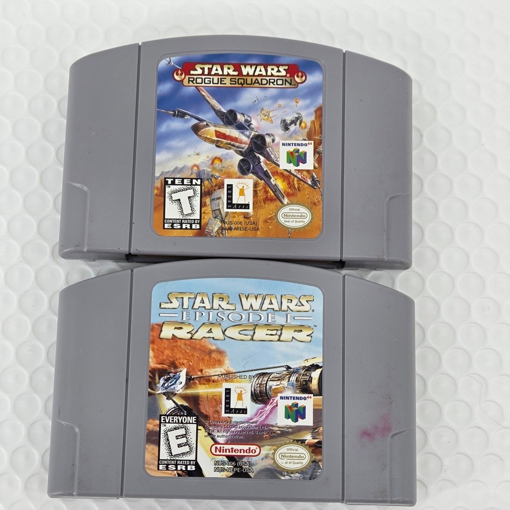Star Wars Rogue Squadron & Episode I Racer Nintendo 64 N64 Games Retro Tested